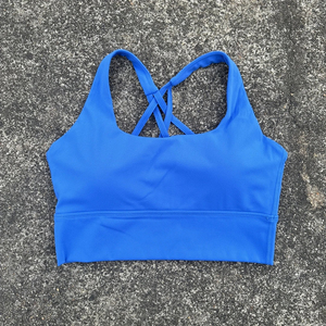 Cross Straps Sports Bra Women High Impact Gym Crop <b>Top</b> Yoga Vest Bralette Push Up Running Fitness Bra with Chest Pad - Product Image 1