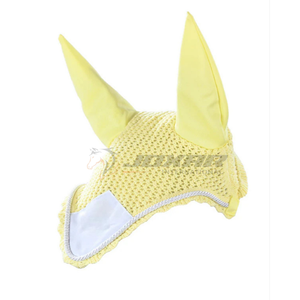 Couvre-oreille de cheval léger et lavable bonnet de mouche au crochet respirant ajustement confortable fabriqué au Pakistan idéal pour l'entraînement d'équitation - Product Image 4