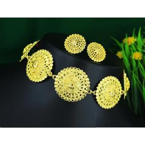 Necklace With Earrings <b>Jewellery</b> <b>Set</b> Goldplated Pure Brass High Quality Uae Dubai Necklace Design Necklace <b>Jewellery</b> <b>Set</b> - Product Image 1