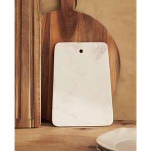 Élégante planche à découper rectangulaire en marbre fabriquée à la main, conçue pour couper les tranches et servir avec une finition durable - Product Image 2