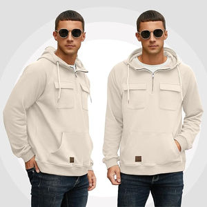 2025 hommes décontracté quart Zip pull à capuche jeunesse sweat personnalisé pour Gym hiver athlétique grande taille respirant à capuche pour homme - Product Image 5