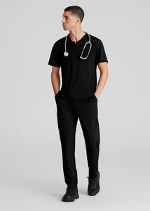 Uniformes de hospital uniformes de enfermera conjuntos de múltiples bolsillos superior y pantalones ajustados uniformes de enfermera - Product Image 2