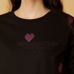 Sudadera negra para mujer, ropa de calle transpirable de calidad superior, estilo informal forrado personalizable de talla grande para invierno - Product Image 4