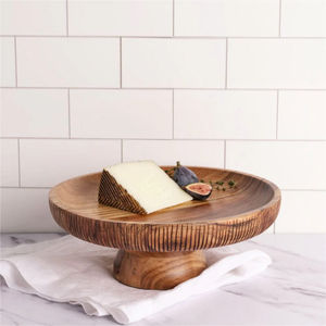 แท่นวางเค้กไม้ทรงกลมสีน้ำตาลเรียบง่ายสำหรับเค้กที่หรูหราสินค้าออกใหม่ - Product Image 1