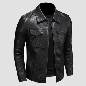 Veste en cuir vintage de haute qualité pour hommes, en cuir naturel, vente chaude - Product Image 4