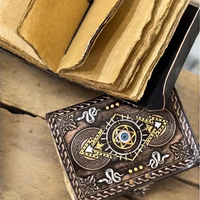Journal Grimoire en Cuir Œil Maléfique Gothique Fait Main, Livre de Sortilèges, Journal des Ombres, Wiccan, Journal de Sorcière Vintage, Artisanat de Sorcellerie Gaufré, Fête des Mères