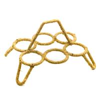 Ensemble de théière antique peinte à la main en Inde, 9 pièces, 1 théière, 6 verres, support en corde de fer et plateau en bois pour offrir en cadeau et pour la décoration de la maison