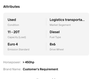 El mejor!! Camión de Carga para Logística Industrial, Vehículo con Cabina Fabricado para Servicio de Larga Distancia por Carretera - Product Image 5