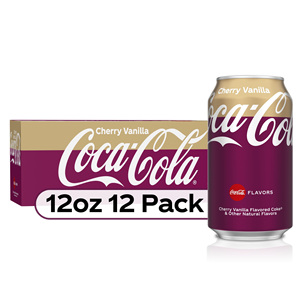 Coca Cola CERISE VANILLE Zéro Sans Sucre Boîte 330ml x 24 Boîtes Carton Pack Coca cola Coke Boisson Gazeuse - Product Image 5