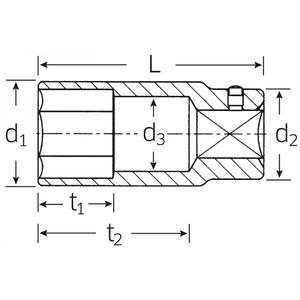 Clé à douille extra profonde Stahlwille 3/4'' As Drive, qualité supérieure - Product Image 2