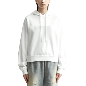 Jersey de rizo de gran tamaño de peso pesado, estampado personalizado, blanco liso, Sudadera con capucha bordada para mujer, hecho en Pakistán - Product Image 5