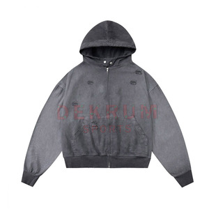 Sudaderas con Capucha de Invierno 2026, Estilo Urbano, Desgastadas, con Cierre, Diseño Personalizado, Transpirables, en Venta - Product Image 1