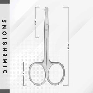 Tijeras para Nariz Premium de Acero Inoxidable, Multiusos, para Cuidado Personal, con Punta Roma - Product Image 3
