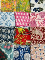 Lot de débris de tissu de couette imprimé par blocs par des restes de coton floral pour sacs couvre des couettes