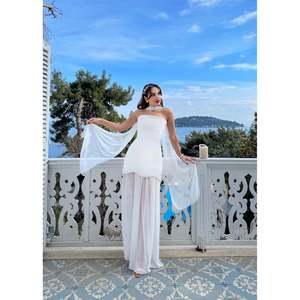 Vestido Maxi Elegante de Gasa Amarilla para Mujer missJANELL con Doble Tela de Atlas, Mezcla de Poliéster y Elastano para Uso Casual o de Fiesta - Product Image 1