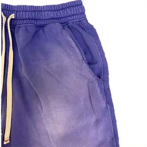 Pantalones cortos de hombre de algodón pesado 100% personalizados al por mayor lavados al ácido con logotipo antiguo, estilo Hip Hop de moda, cintura media de gran tamaño - Product Image 4