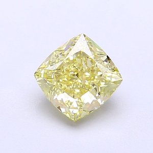 Cushion - Diamante Cultivado en Laboratorio de Color Amarillo Claro Fantasía, 1.31 ct, VS1 - Product Image 1