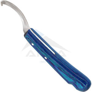 Couteau à sabots ANSA IMPEX AI-Horse, lame courbée à une seule face, acier inoxydable professionnel, manche en bois, outil multifonctionnel pour fermeur de chevaux - Product Image 2