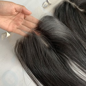 2024 nuevo producto cutícula alineada fabricante de cabello humano HD encaje suizo transparente Real HD encaje Frontal cierre cabello - Product Image 3