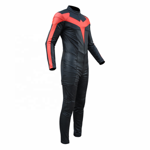 Traje de cuero genuino con textura de tela elástica, unisex para adultos, de una pieza. - Product Image 2