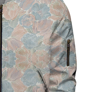 แจ็กเก็ตนักบินบอมเบอร์แบบบุผ้าสำหรับผู้ชายเสื้อแจ็กเก็ตนักบินแบบลำลองกันลมกันลมปรับแต่งโลโก้ของคุณเอง - Product Image 5