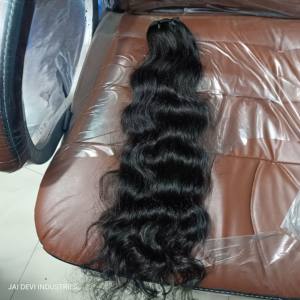 ผมต่อแบบเรียของชาวอินเดียวิกผมดิบแบบลอนคลื่นลึกแบบหลวมผมยาวสองชั้น - Product Image 3