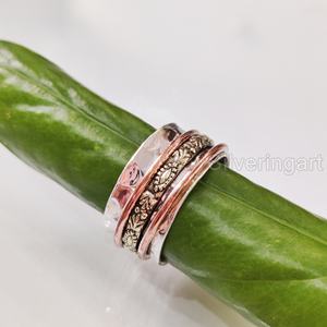 Bague Bohème en Argent Sterling 925 pour Femme Bague de Pouce Fidget Bijoux Faits à la Main Fête Yoga Bague Spinner pour Homme - Product Image 6