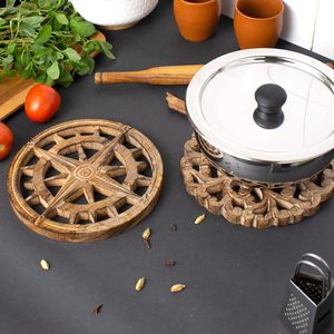 Salvamanteles de madera hechos a mano para platos calientes, platos y ollas, almohadilla caliente para cocina y mesa de comedor, decoración, utensilios de cocina, óxido resistente al calor - Product Image 6