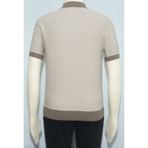 Col en V personnalisé OEM & ODM, tricoté pour chemise, décontracté, respirant, séchage rapide, 100% coton BCI, été, homme - Product Image 6