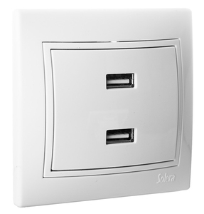 เครื่องชาร์จ USB 5V แบบคู่ รุ่นยุโรป (Solera ERP2USBU) - Product Image 1