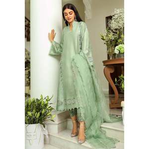 Conjunto de Camisa y Dupatta de Satén Royal Rouge para Primavera/Verano - Product Image 3