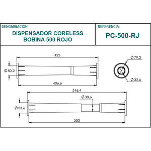 Distributeur PC-500-RJ sans noyau pour bobines de 400 et 500 mm avec rotors latéraux pour une application facile - Product Image 5
