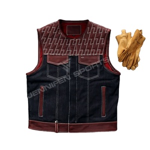 Nuevo Chaleco de Motociclista Profesional Transpirable para Hombre 2026, Chaleco de Cuero Vacuno/Mezclilla con Logotipo Personalizado - Product Image 1