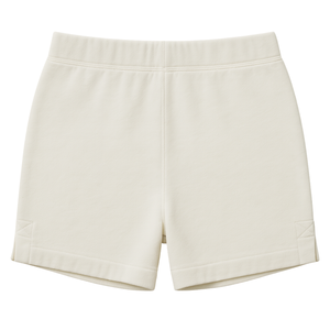 Shorts en molleton neutre pour femmes 100% coton biologique de luxe pré-rétréci certifié GOTS Premium doux coupe classique - Product Image 2
