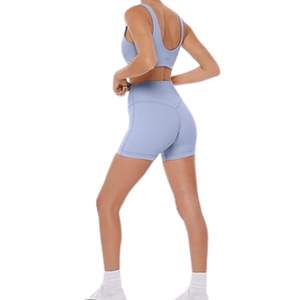 OEM ODM Short de yoga taille haute sans coutures pour femmes Short de sport et fitness personnalisé froissé sur les fesses - Product Image 3