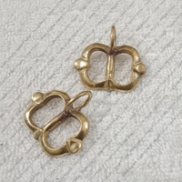 Boucle de ceinture en laiton médiévale Boucle en laiton viking et fer forgé à main Article TT-6051