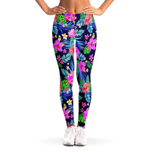 Nouveauté Pantalon de yoga en polyester respirant taille haute pour femme, legging imprimé par sublimation, poches élastiques à la taille, vêtements de sport - Product Image 4
