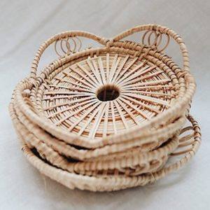 Dessous de verre d'herbe de mer naturelle Tapis de table en rotin Décoratif de mariage Herbe de mer Décoration de table en osier Napperon - Product Image 2