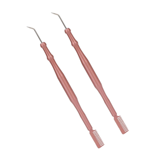 En couleur rose rose avec peigne de séparation de bonne qualité pointe de forme incurvée nouveau produit OEM Service outils de levage de cils - Product Image 1