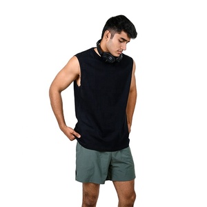 Custom Logo Breathable Sleeveless Tank Top for <b>Men</b> Black Gym Shirt Quick Dry Sweat Wicking Activewear For <b>Mens</b> Low MOQ Supplier - Product Image 3