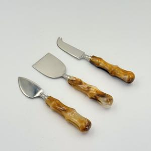 Juego de Queso de Acero Inoxidable de Alta Venta con Mango de Resina, Cuchillo para Queso, Espátula para Mantequilla, Juego para Uso en el Hogar y Hoteles - Product Image 4