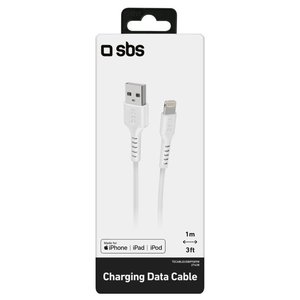 Cable de Datos y Carga Lightning Certificado por Apple MFi de 1M Blanco por TECABLEUSBIP589W - Product Image 2