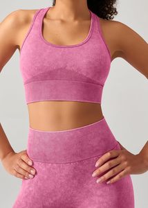 Conjunto Deportivo de Moda al por Mayor para Mujer: Sujetador de Yoga Sin Costuras y Pantalones Sólidos, Ropa Deportiva Activa con Cintura Alta Elástica y Transpirable - Product Image 3