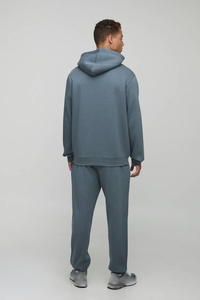 Sweat à capuche uni en molleton lourd personnalisé, 100% coton, coupe classique, streetwear, pull-over, unisexe, haute qualité - Product Image 2