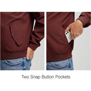 Men Customizable Bomber Jacket For Winter With <b>Padded</b> Sleeves Rib Knit Hem Reliable Zipper And Full Oem Odm Manufacturing - Product Image 3