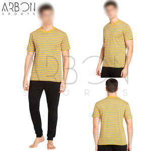 2025 nueva llegada logotipo personalizado estampado hecho a mano de alta calidad mejor tela suave ropa informal hombres 100% algodón camisetas de punto - Product Image 5