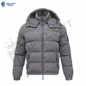 Vestes d'hiver matelassées pour hommes de qualité supérieure, personnalisées, avec col montant, logo frontal, respirantes, coupe-vent, écologiques, vente en gros - Product Image 2