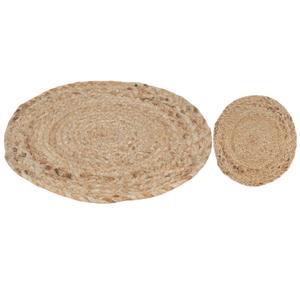 Posavasos de yute para uso en la cocina Posavasos de lujo con yute Color marrón Acabado Artículo de utensilios de cocina Posavasos de yute - Product Image 3