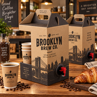 Distributeur de boissons personnalisé AT PACK avec robinet, boîte de transport portable pour cafés, traiteurs et événements