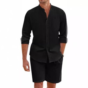 Ensemble de t-shirts décontractés pour hommes Hamza Badges en polyester/coton, respirant, séchage rapide, tissu tricoté, imprimé numérique, uni, été - Product Image 1